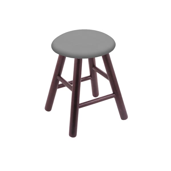 Oak Vanity Stool, Dark Cherry Finish, Graph Parrot Seat